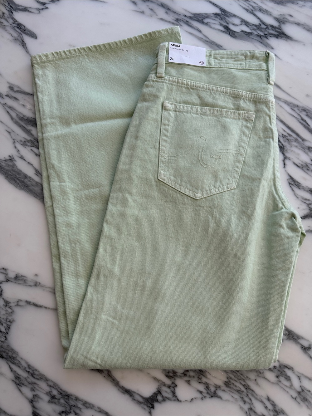 Ag Adriano Goldschmied Adria Jeans in Mint Green - Picture 3 of 7